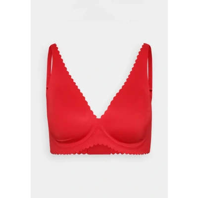 Immagine di Dim Reggiseno da Donna Body Touch Coppe Preformate Termiche Sottocablaggio Invisibile sotto i Vestiti Comfort e Sostegno ottimali, Rosso Ciliegia, 3B