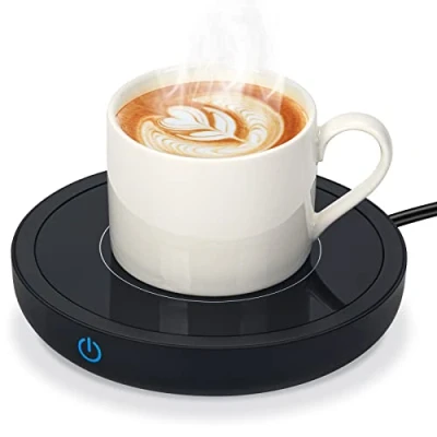 Immagine di Scalda Tazza, Bevande con Piastra Elettrica Fino a 80℃, Caffè Portatile per Uso Domestico, Scaldalatte 3 Impostazioni di Temperatura Riscaldare Caffè, Tè, Latte, Cacao
