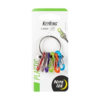 Immagine di NITE Ize Anello portachiavi con moschettone NI KRG2 11 R3 S Biner Rosso, Nero, Viola, Verde, Arancione, Blu 1 pz.