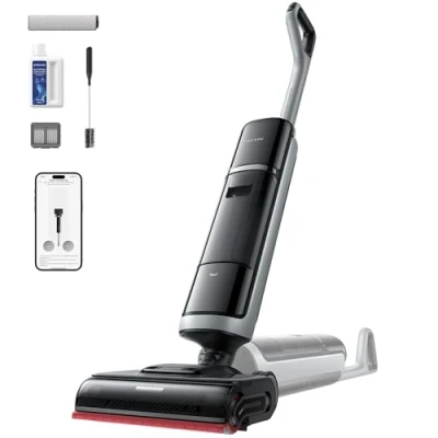 Immagine di DREAME H15 Pro Heat Aspirapolvere Lavapavimenti, Lavaggio 85 C, Braccio Robotico IA GapFree, RGB, Aspirazione 22 kPa, 0 Grovigli, Spazzola 100 Asciugatura 5 min 90 Navigazione e App