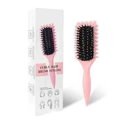 Immagine di spazzola per definire i ricci, lo styling Curl Define, pettinare e modellare ricci di uomini donne ridurre la trazione, migliorare Unisex (Rosa)