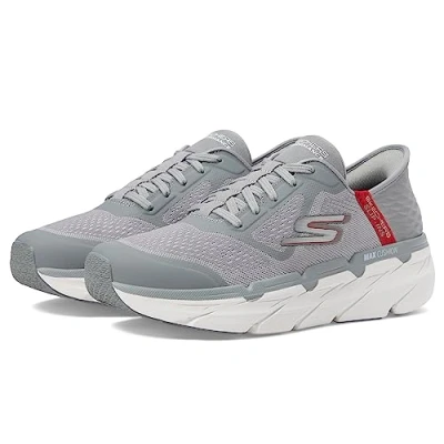 Immagine di Skechers Max Cushioning Slip ins Athletic Training Running Walking Scarpe con Memory Foam, Ginnastica Uomo, Grigio/Rosso, 42 EU