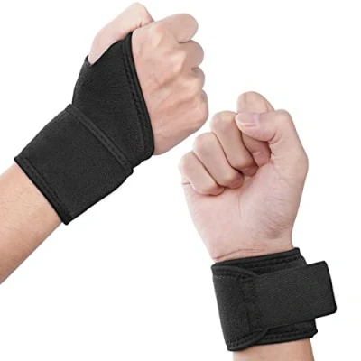 Immagine di URAQT Fascia da Polso 2 Pezzi, Supporto Polso, Tutore Tunnel Carpale per Sindrome del Carpale, Artrite, Tendinite, Frattura e Distorsione SX DX