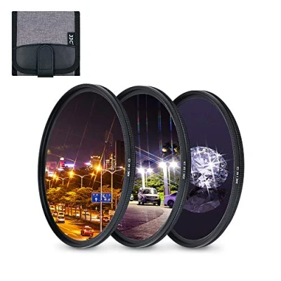Immagine di JJC Filtro Starburst regolabile da 40,5 mm (4+6+8 punti/3 pezzi) con custodia protettiva per Fotografia scintillante Starlight Cross Screen Filtri lenti ad effetto speciale