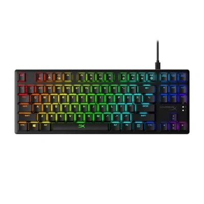 Immagine di HyperX Alloy Origins Core, Tastiera Meccanica da Gaming Cablata, Illuminazione RGB, Telaio in Alluminio, 80 Milioni di Pressioni Garantite, Cavo USB C, 3 Dispositivi Collegabili, Layout Inglese, Nera