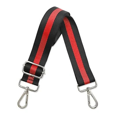 Immagine di tracolla di ricambio per borsa a righe larghe regolabili, Nickel Buckle 81, Large