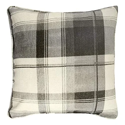 Immagine di Dreams &#039;n&#039; Drapes Federa Fusion Balmoral Check, Slate, Cushion (Filled): 43 x 43cm