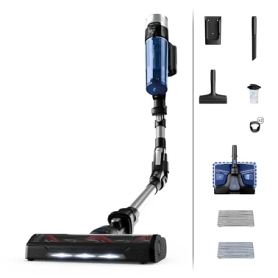 Immagine di Rowenta XForce Flex 9.60 AQUA Aspirapolvere Senza Fili, Elevata Potenza di Aspirazione,Batteria Lunga Durata,Sistema con Tubo Flessibile,Regolazione Automatica della Aspirazione,RH20C0W0