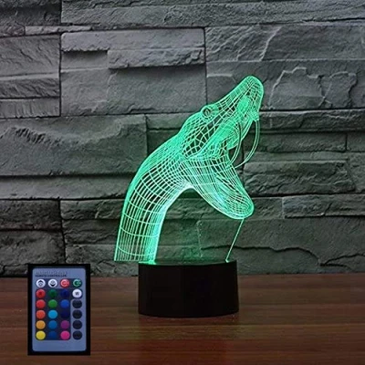 Immagine di 3D Serpente Luce notturna Luci a LED 7/16 cambiamento di colore USB Power Telecomando Lampada Decor decorazioni Natale regalo San Valentino compleanno