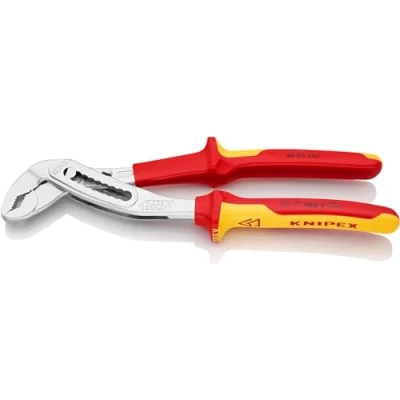 Immagine di Knipex Alligator Pinza Regolabile per Tubi e Dadi Cromata, Isolati con Manici Rivestiti in Materiale Bicomponente, Collaudati Vde 250 Mm (Confezione Self Service/Blister) 88 06 Sb