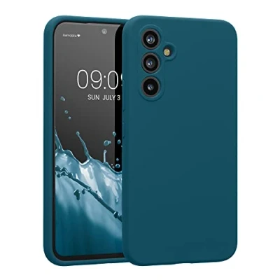 Immagine di kwmobile Custodia Compatibile con Samsung Galaxy A54 5G Cover Back Case per Smartphone in Silicone TPU Protezione Gommata Petrolio Matt