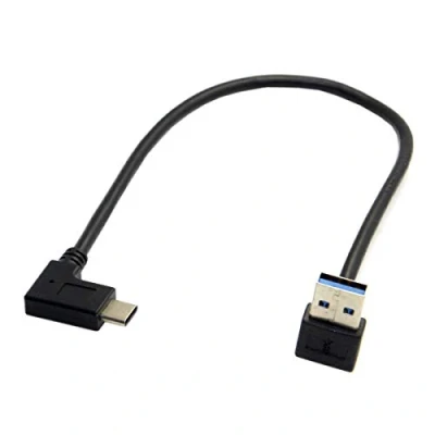 Immagine di Cavo dati USB 3.1 C reversibile ad angolo a 90 gradi verso l&#039;alto un maschio per MacBook &amp; Tablet Cellulare