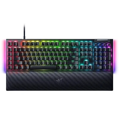 Immagine di Razer BlackWidow V4 (Interruttore Verde) Tastiera meccanica da gaming con Chroma RGB (Switch meccanici verdi Razer, 6 pulsanti macro dedicati, Tasti in ABS a doppia iniezione) US Layout, Negro