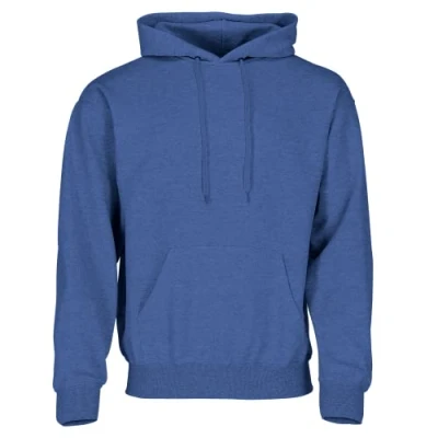 Immagine di Fruit of the Loom Felpa classica con cappuccio + sacchetto in tessuto MyShirt, Retro Royal Blue Melange Myshirt gratuito, XL
