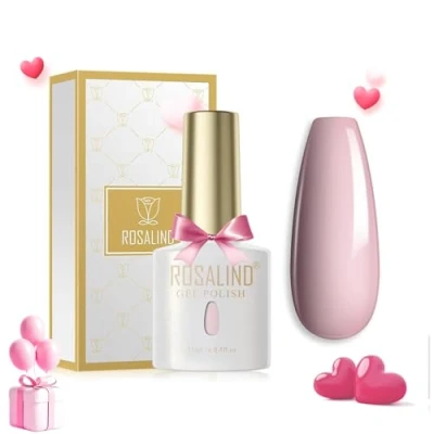 Immagine di ROSALIND Smalto Semipermanente Rosa Nudo per Unghie in Gel UV LED Colori Manicure Smalti 15ML