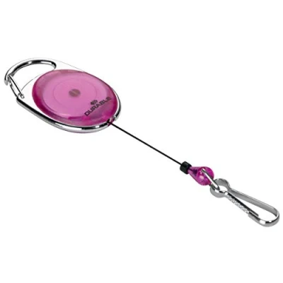 Immagine di Durable 832712 Chiocciola Yo Style, Profilo in Metallo, Filo Retrattile, Moschettone, Viola