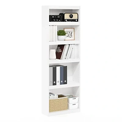 Immagine di Furinno Jaya Enhanced Home Libreria a 5 ripiani, colore: Bianco