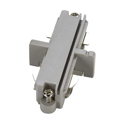 Immagine di Componente per sistema su binario ad alta tensione Connettore dritto SLV monofase 143092 Grigio Argento