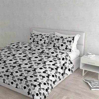 Immagine di Italian Bed Linen Parure copripiumino microfibra DAFNE, Byblos, Matrimoniale