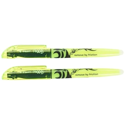 Immagine di Pilot Pen 4136005B2 Evidenziatore Frixion, cancellabile, 2 pezzi, colore: Giallo