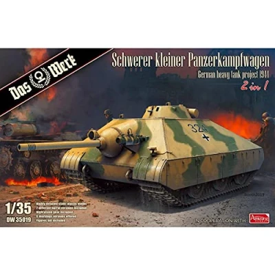 Immagine di Das Werk DW35019 Piccolo serbatoio pesante heavy tank project 1944 scala 1:35 modellismo