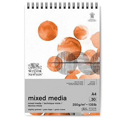 Immagine di Winsor &amp; Newton Tecniche Miste Blocco a Spirale 250 g A4 30 Fogli