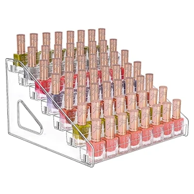 Immagine di JessLab Organizzatore per Smalti Unghie, 7 Livelli Unghie in Acrilico Trasparente Cosmetico Espositore Porta Trucco Cosmetici Bagno Vanity Countertop