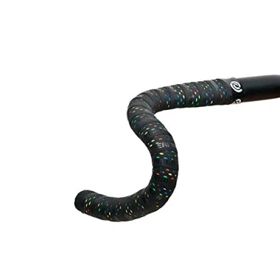 Immagine di Bike Ribbon Color Drops Double Layer Bar Tape, Black/Multicolor, XL