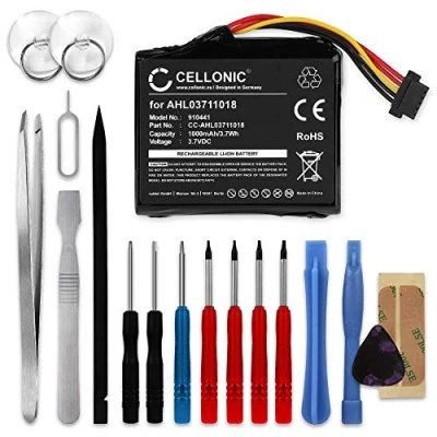 Immagine di CELLONIC® Batteria Compatibile con Tomtom Go 1000 1005 2405M 2405T Live 2050 14644, AHL03711018,VF1C,4CQ02 1000mAh + Set di Strumento accu Ricambio Sostituzione