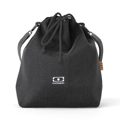 Immagine di monbento MB Fresh Nero Borsa Termica Pranzo con Tracolla frigo per Lunch Box