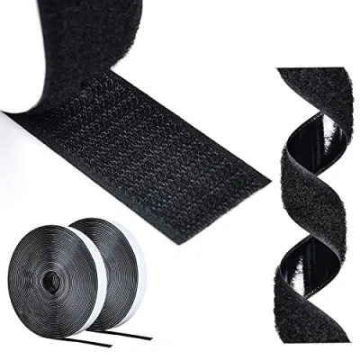Immagine di AiQInu Feltro Adesivo Forte Biadesivo,8M Sistema Di Fissaggio Hook &amp; Loop,30mm Larghezza Offre Una Semplice Alternativa A Bottoni Automatici,Ganci,Bulloni,Cerniere E Altro Ancora