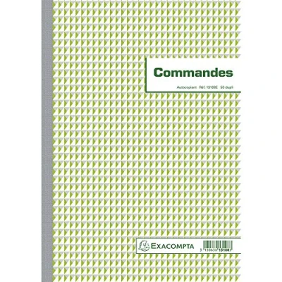 Immagine di Exacompta Rif. 13108AE 1 collettore COMMANDES 50 fogli numerati senza carbonio in 2 copie (1 originale + copia) formato A4 made France
