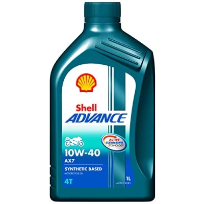 Immagine di Shell 550053815 Advance 4T AX7 10W40 (SM/MA2), Blu, Taglia Unica