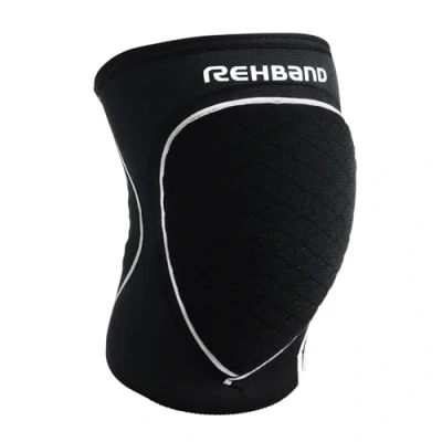 Immagine di Rehband ginocchiere 1 pezzo o paio, per pallamano e pallavolo comode aderenti, proteggono il ginocchio in caso di impatto, Colore:Nero, Misura:M