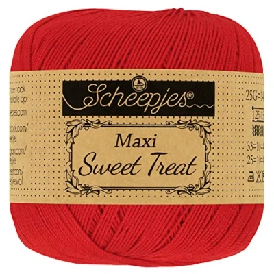 Immagine di Scheepjes 722 Rosso Maxi Zucchero Sudore Trattare Filato 1x25g