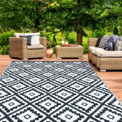 Immagine di IDMarket Tappeto esterno Bahamas nero 180 x 280 cm