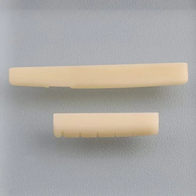Immagine di LYWSMSK Set di dadi e sella per chitarra acustica non sbiancata, compatibile con YMH FG, 43 mm/75 mm