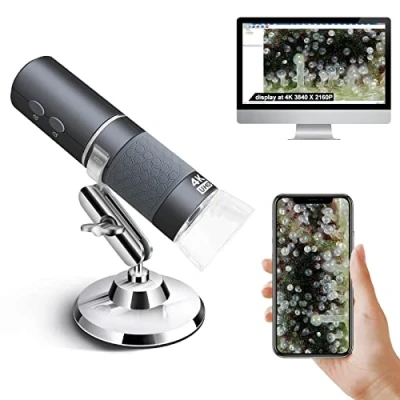 Immagine di Ninyoon 4K WiFi microscopio per Android, da 50 a 1000X USB Wireless Digital Scope Fotocamera endoscopio Super HD compatibile con telefono Android Tablet iPhone iPad Windows Mac Chrome Linux
