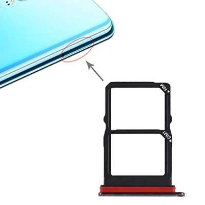 Immagine di COMPATIBILE PER Huawei P30 Try tray Vassoio (Nero) alloggio porta scheda Dual SIM CARD NANO 1 + SLOT 2 slitta lettore READER