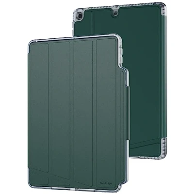 Immagine di Tech21 EvoFolio custodia per iPad 7a/8a/9a generazione, protezione dagli impatti, con visione multi angolo, funzione Wake/Sleep, colore: foglia di tè