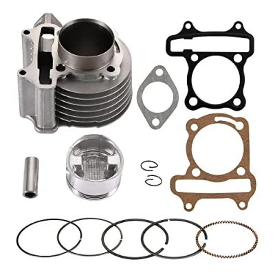 Immagine di GOOFIT Kit Cilindro 57,4 Mm Per Gy6 4 Tempi 125 cc 150 157qmj 152qmi Guarnizioni Motore Fasce Elastiche Parti Sostituzione Atv Go Kart Taotao Quad E Motociclette Testa Scooter Cinese