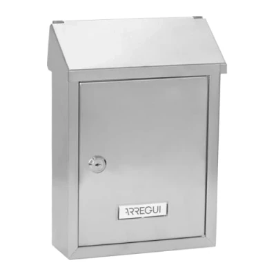 Immagine di ARREGUI Smart E5727 Cassetta Postale Individuale in Acciaio Inossidabile, o Raccogliposta, con 2 Feritoie, da Esterno, Dimensione S (DIN A5), Facile Montare, Inox