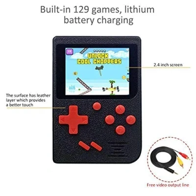Immagine di MINI CONSOLE PORTATILE GAME BOX 129 GIOCHI ARCADE INCLUSI 8 BIT CW490