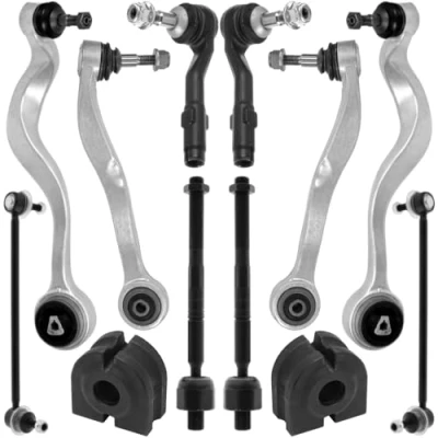 Immagine di Kit bracci di sospensione anteriore compatibile per SERIE 5 E60 E61 520D 525D 530D 535D composto da 12 ricambi auto