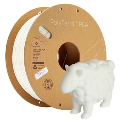 Immagine di Polymaker 70822 PolyTerra PLA Filamento per stampante 3D plastica contenuto di ridotto 1.75 mm 1000 g Bianco opaco 1 pz.