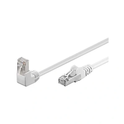Immagine di Goobay 94182 CAT 5e Cavo Patch di Retre 1x 90 Angolato F/UTP, Bianco, 5m Lunghezza