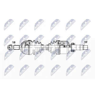 Immagine di NTY NPW PE 095 Albero motore / Semiasse Assale anteriore Dx 955 AM6 Trasmissione automatica