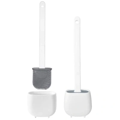 Immagine di WELL HOME MOBILIARIO &amp; DECORACIÓN 2 spazzole per WC in TPR e gomma termoplastica colore bianco