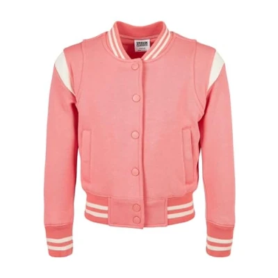 Immagine di Urban Classics Felpa con zip per bambini, Taglia: 122/128, Palepink/whitesand