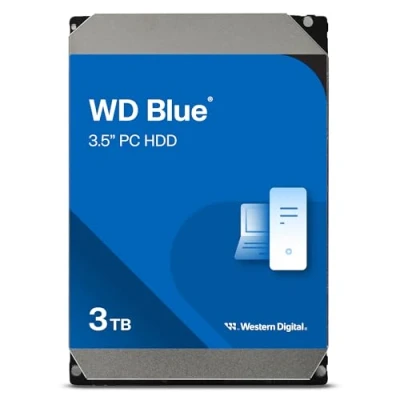 Immagine di WD Blue 3TB per Desktop, Hard Disk interno da 3.5, 5400 RPM Class, SATA 6 GB/s, Cache 256 MB, Garanzia 2 anni